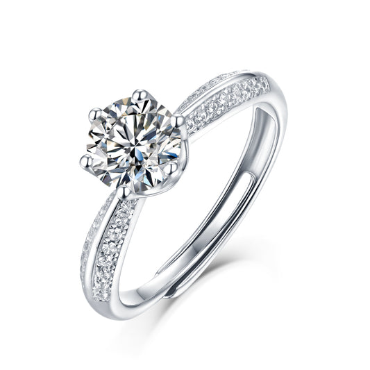 Moissanite Diamond Wedding Ring — 1ct Round Cut