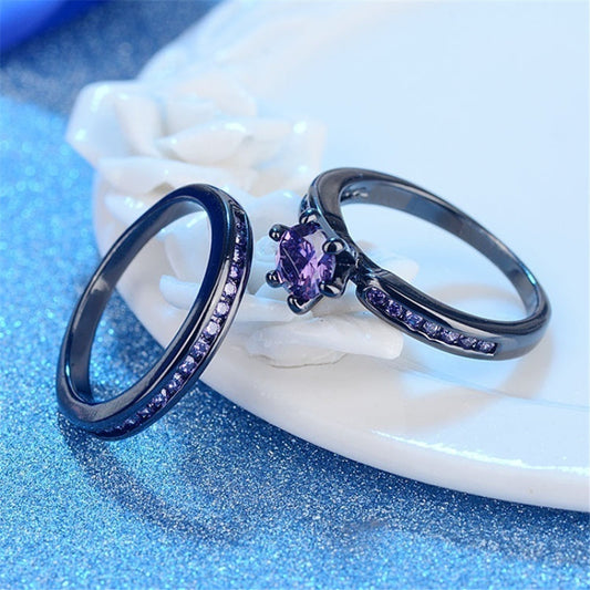 Lovers Purple Ring – Matching Couple Set