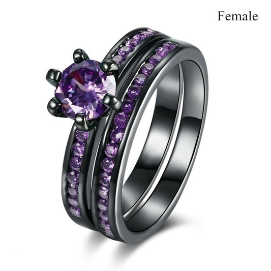Lovers Purple Ring – Matching Couple Set
